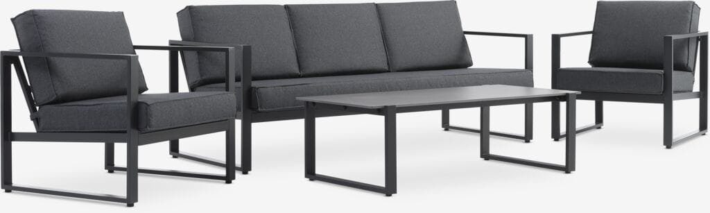 VONGE Lounge Set - 5-Seater, Black